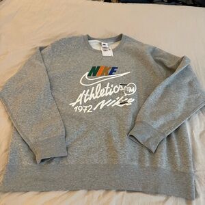 NEW NWT Nike Club Sweatshirt Pullover Crewneck Gray XXL Unisex